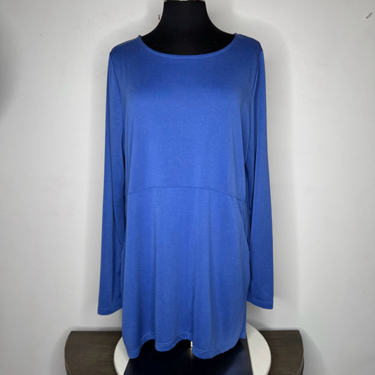 Soft Surroundings Faux Button Back Tunic w/Pockets - Size Large