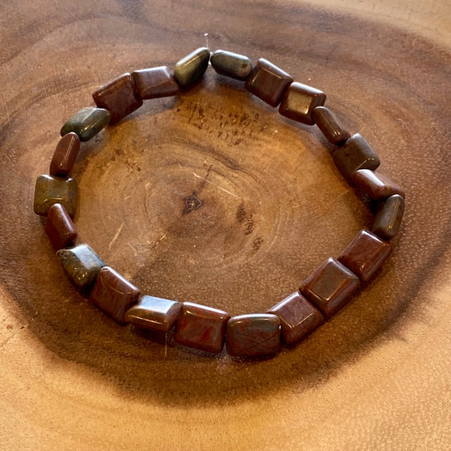 Inga Ann's Beaded Bracelet - Red Line Jasper