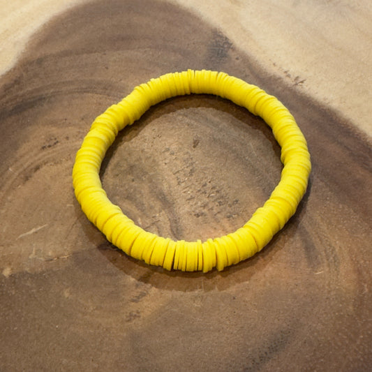 Inga Ann's Yellow Heishi Beaded Bracelet