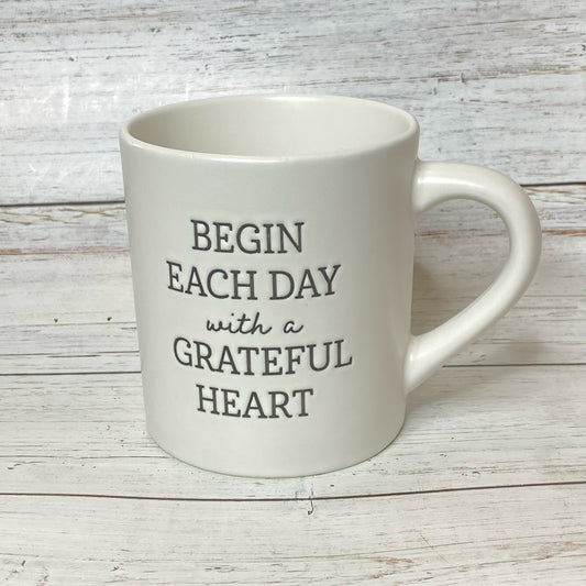 Begin Each Day With A Grateful Heart Mug