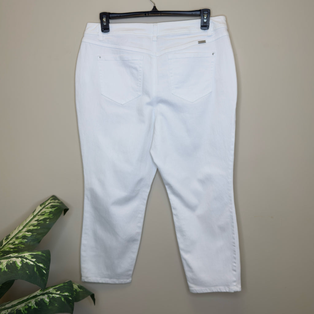 Inc Curvy Fit Skinny Leg Crop Jeans - Size 14
