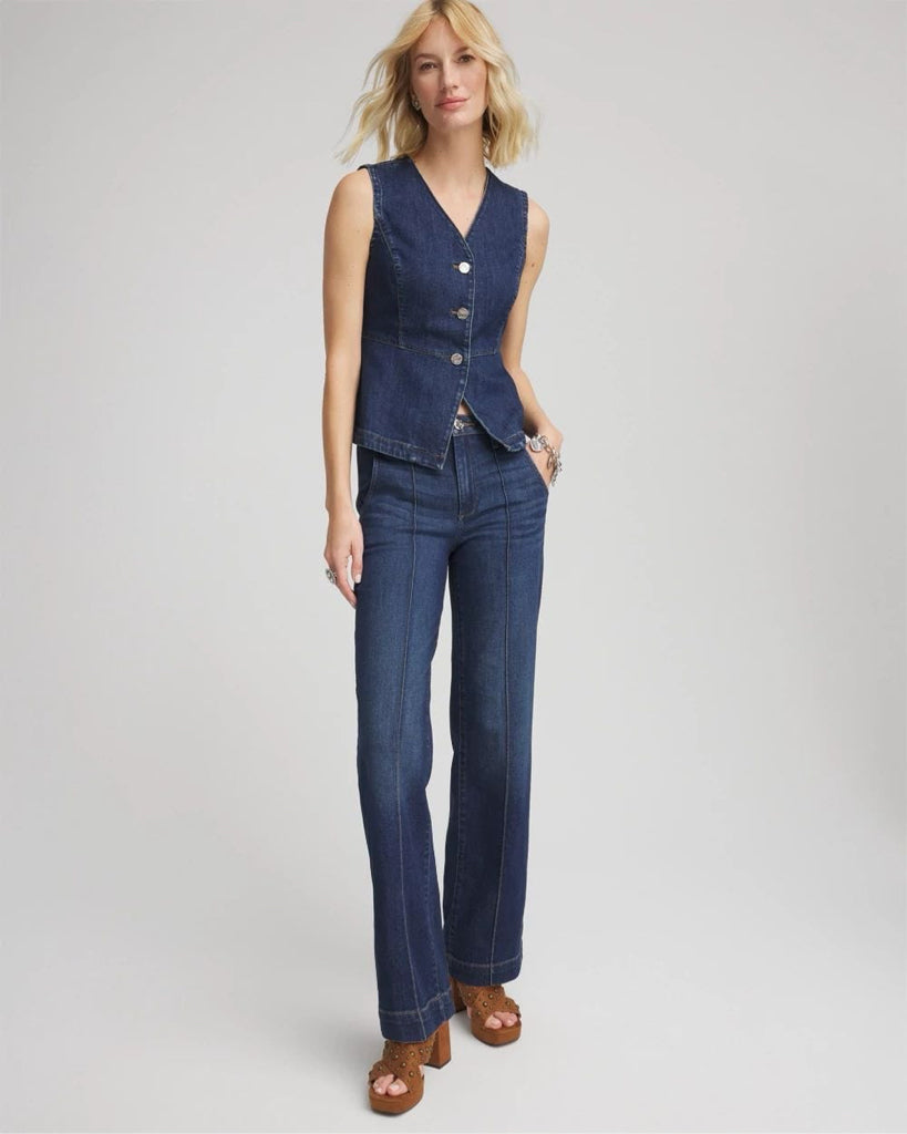 Chico's High Rise Straight Leg Jeans - Size 14