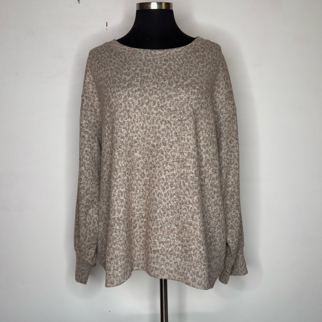 Workshop Leopard Print Top - Size 2X