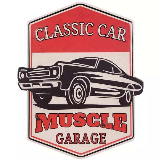Classic Car Muscle Garage Metal Sign