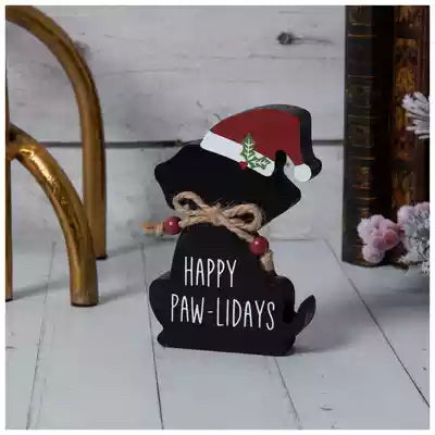 Happy Paw-Lidays Wood Decor