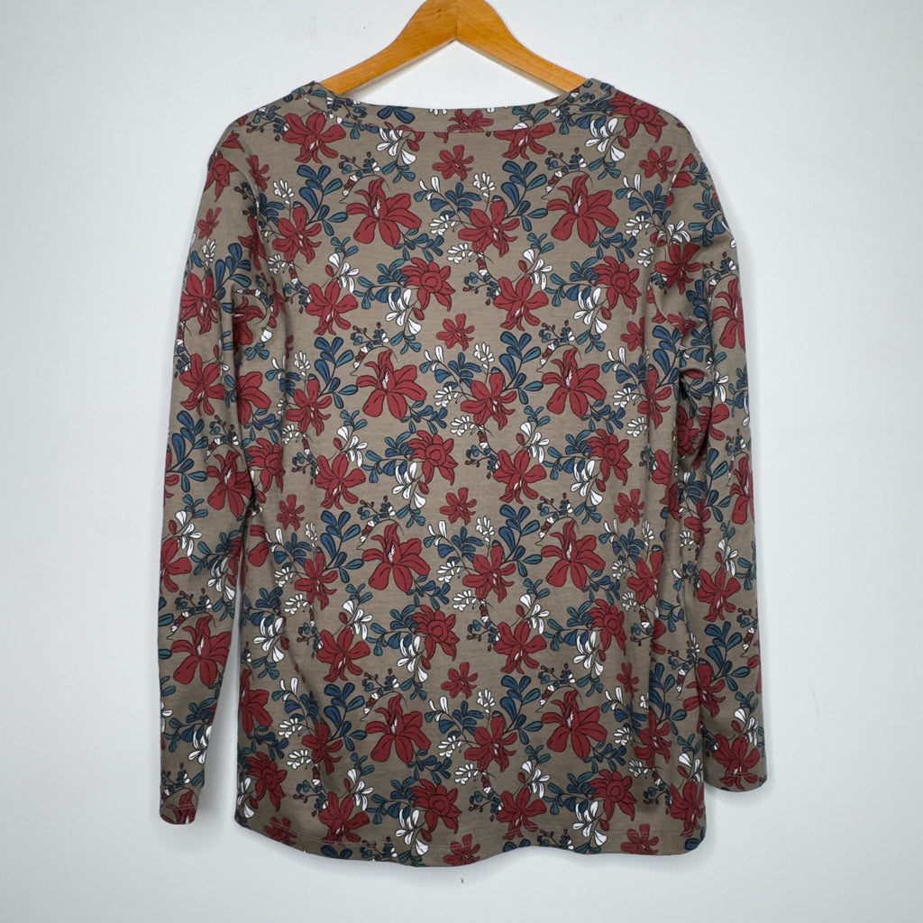 Hasting & Smith Floral Print Cardigan - Size 1X