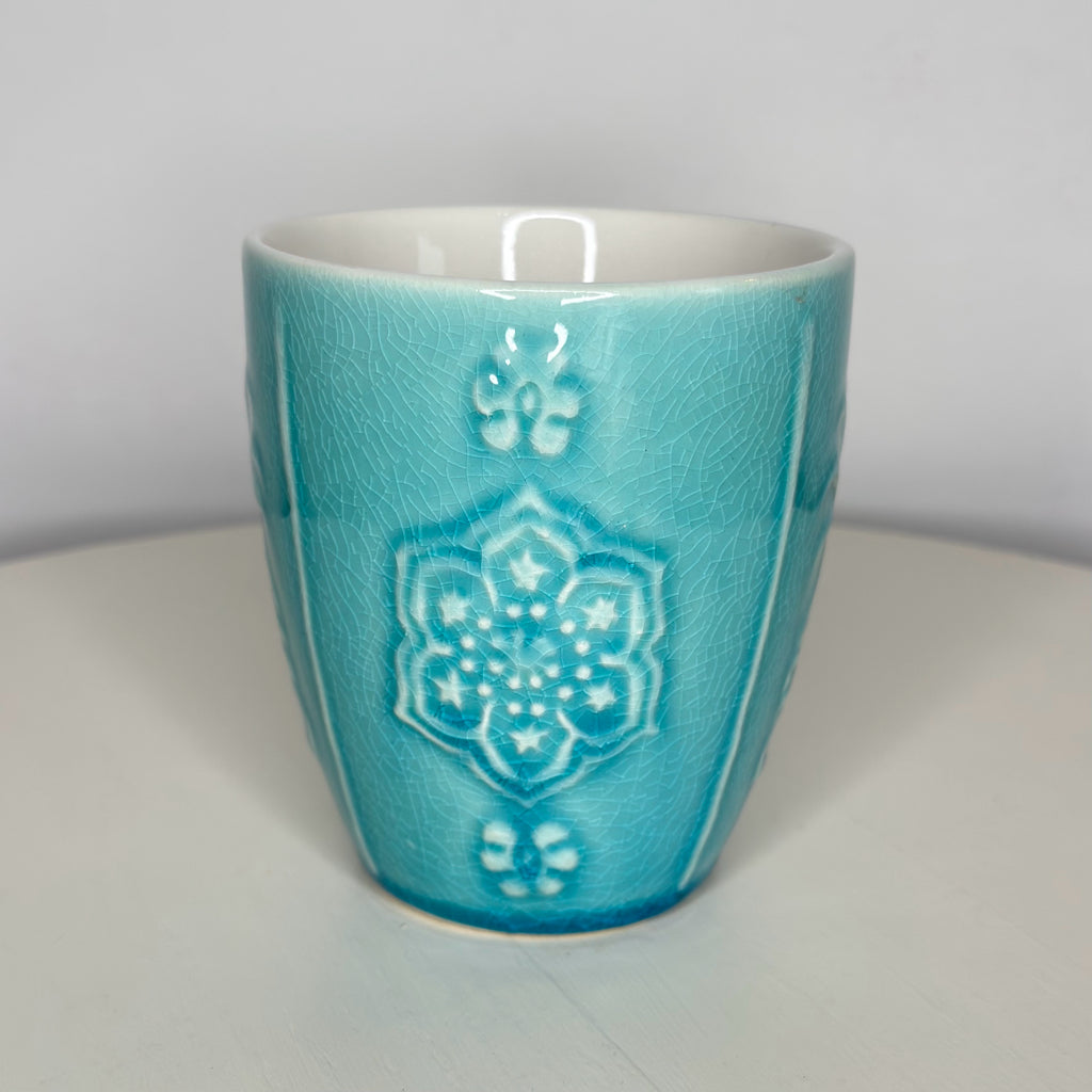 Turquoise Pineapple Coffee Cup