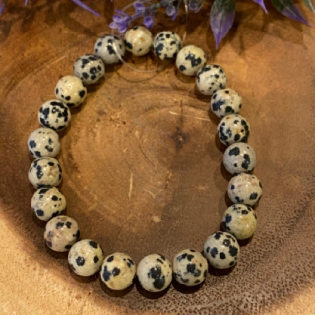 Inga Ann's Dalmatian Jasper Beaded Bracelet