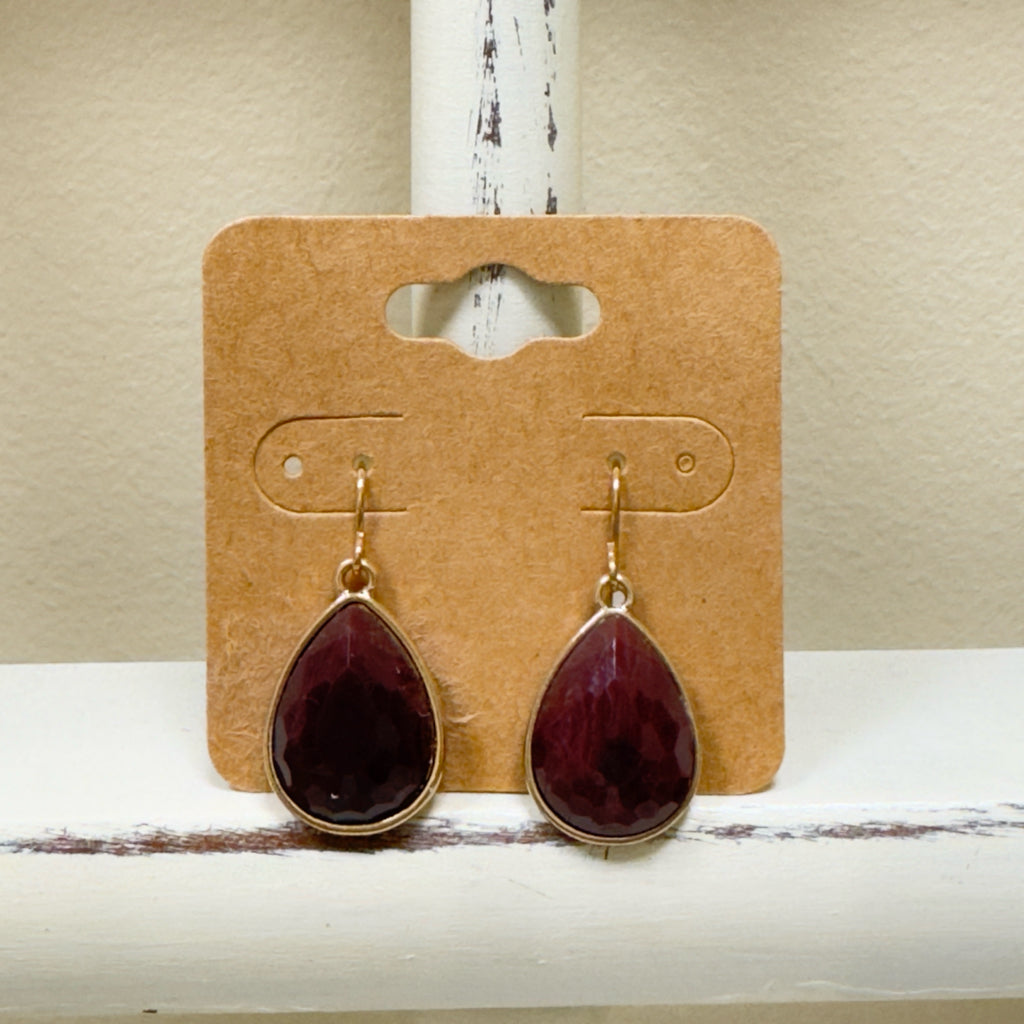 Purple & Gold Dangle Earrings