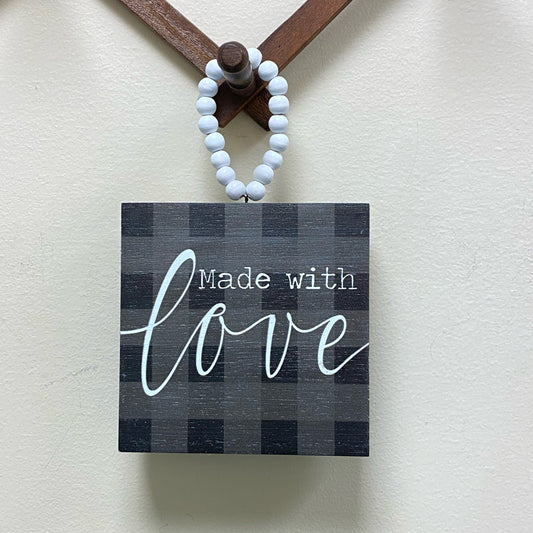 Made With Love Block Sign