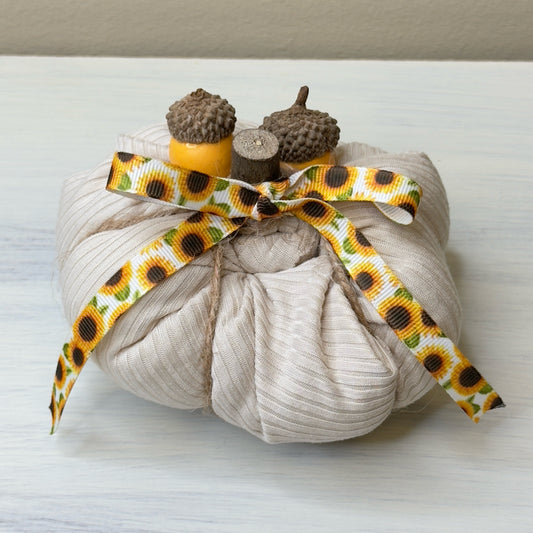 Beige Stuffed Pumpkin