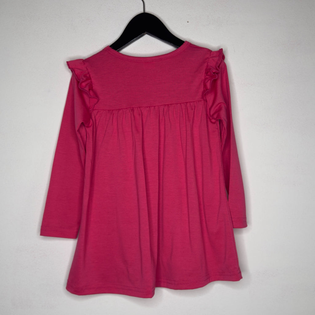 Pink Ruffle Trim Top - Size 5Y