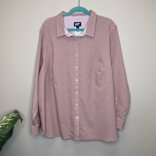Lands End Button Front Top - Size 2X