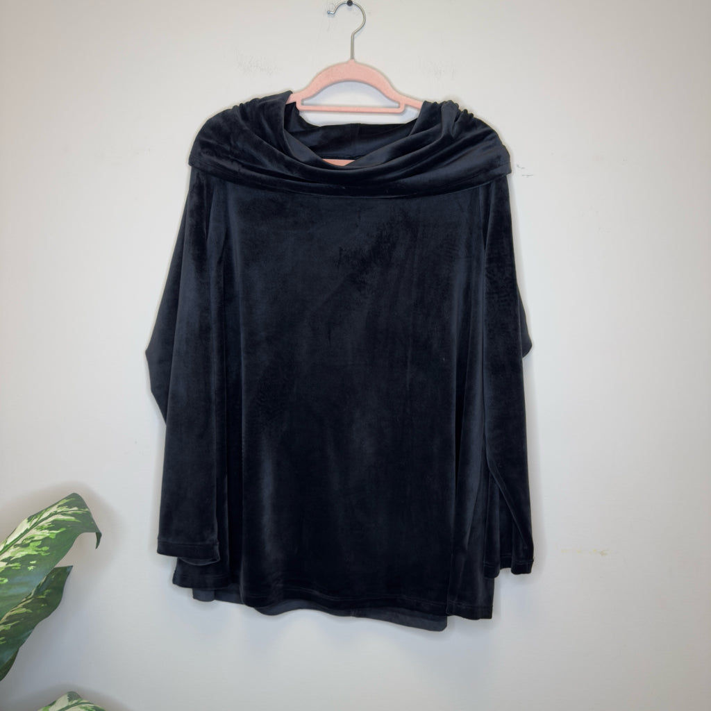 Lane Bryant Cowl-Neck Velour Plush Swing Top - Size 18/20 (2X)