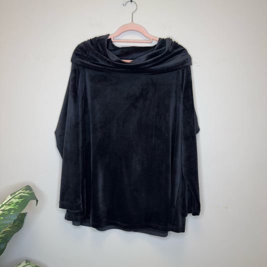 Lane Bryant Cowl-Neck Velour Plush Swing Top - Size 18/20 (2X)
