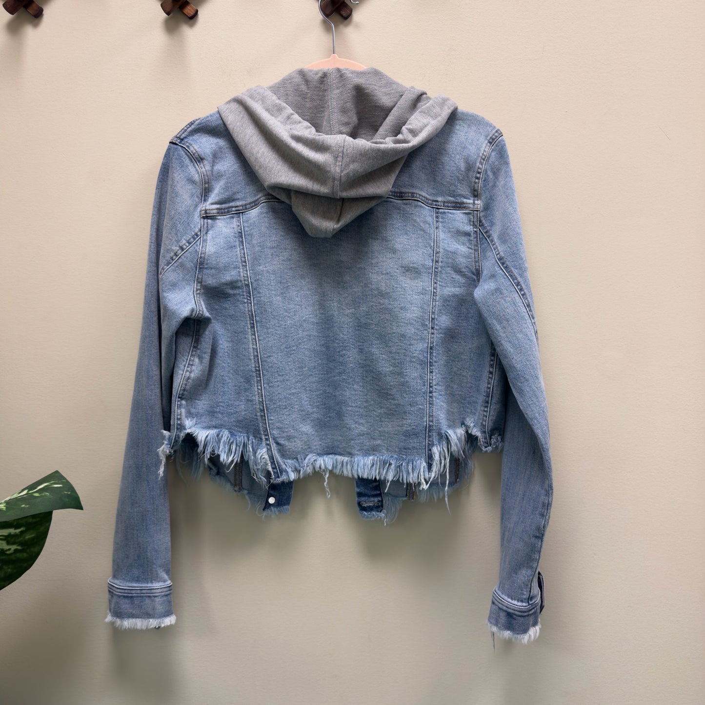 C'est Toi Denim Jacket w/Removable Hood - Size Large