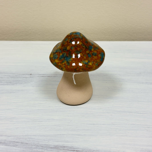 Turquoise & Brown Speckled Mushroom
