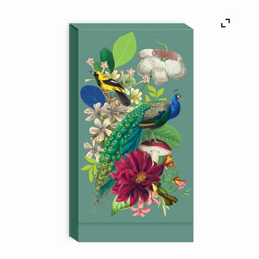 Vintage Floral Birds Tall Notepad