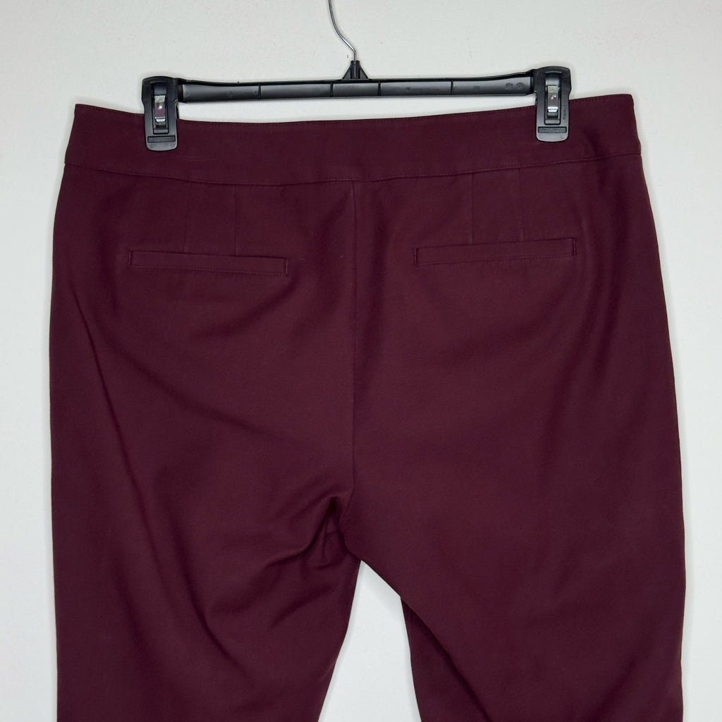 Loft Julie Skinny Burgundy Dress Pants - Size 14