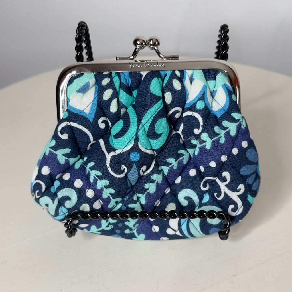 Vera Bradley Kiss Lock Coin Purse - Blue Island Medallion
