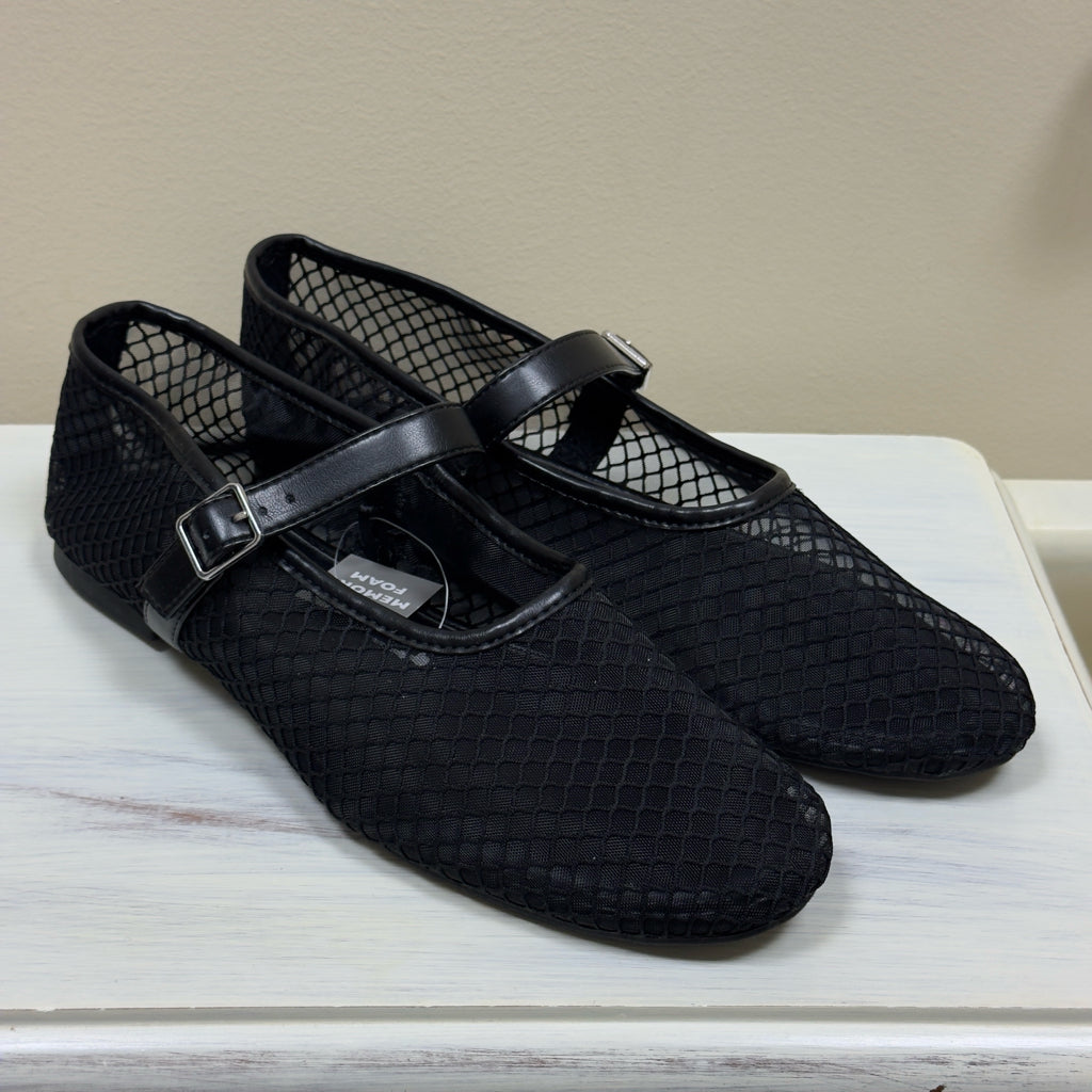 Ophelia Roe Mary Jane Mesh Flats - Size 6