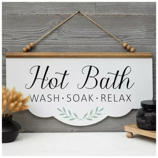 Hot Bath Wood Wall Decor