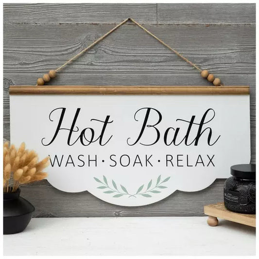 Hot Bath Wood Wall Decor
