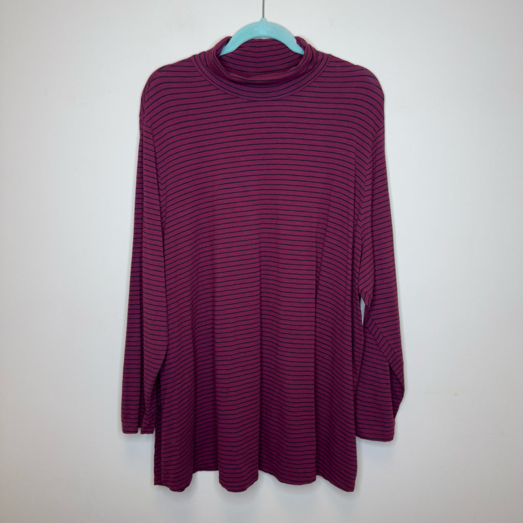 J.Jill Turtleneck Striped Top - Size 3X