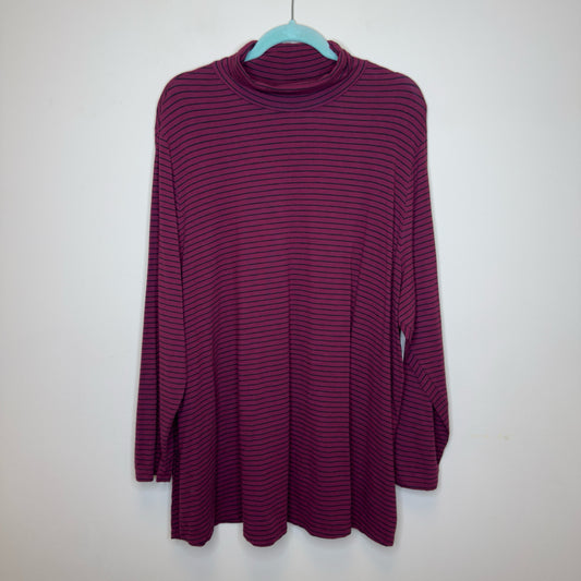 J.Jill Turtleneck Striped Top - Size 3X
