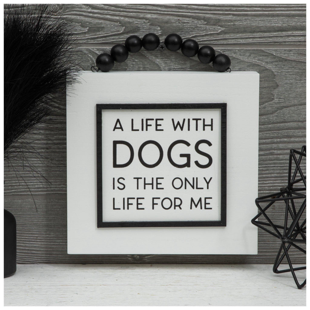 Life With Dogs Wood Wall Decor