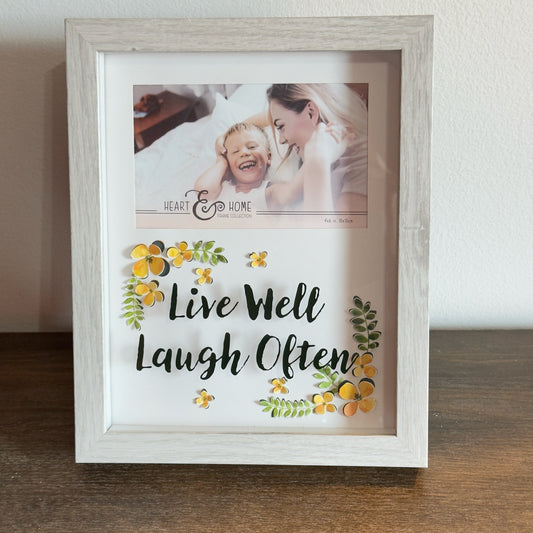 Live Well Laugh Often Picture Frame