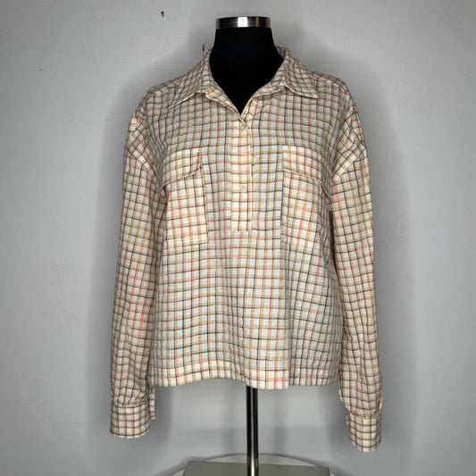 Lou & Grey Plaid Popover Pocket Shirt - Size Large