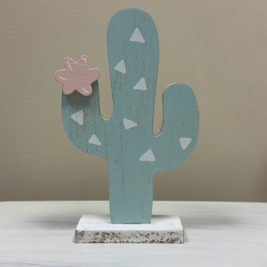 Chalk Painted Cactus Decor
