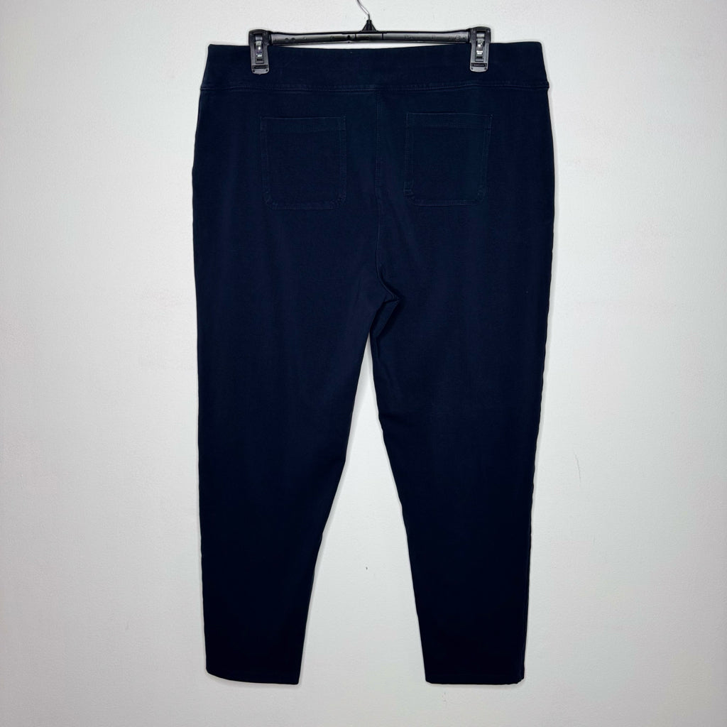 Susan Graver Weekend Pull-On Navy Blue Pants - Size 1X