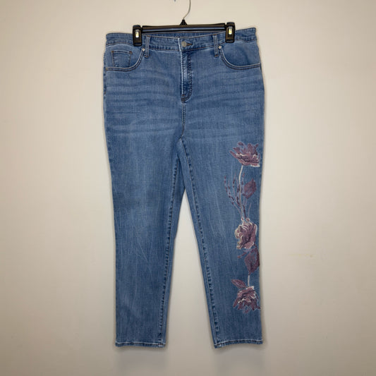 Chico's So Slimming Girlfriend Slim Leg Ankle Jeans - Size 14