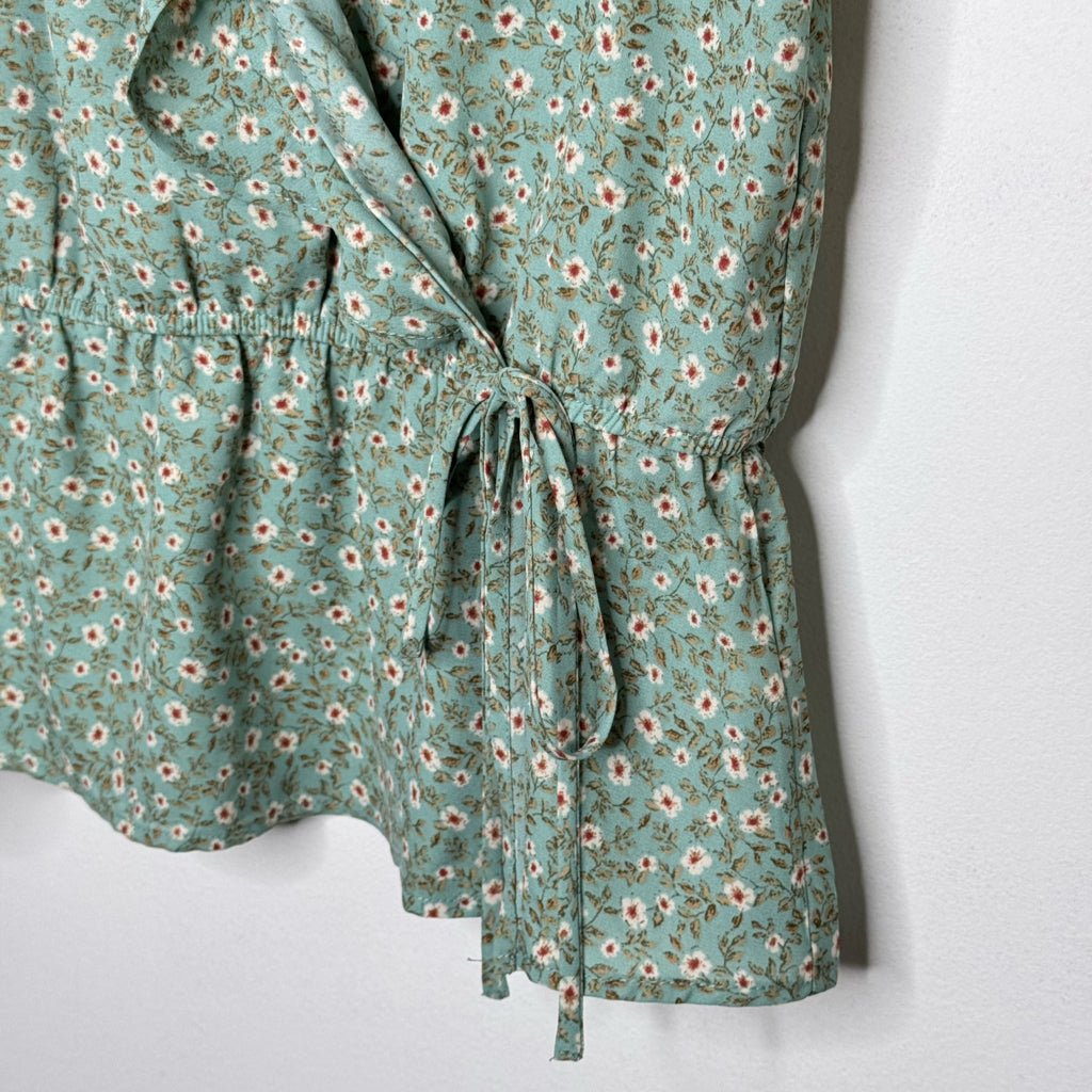 West K Faux Wrap Floral Sleeveless Top - Size XL