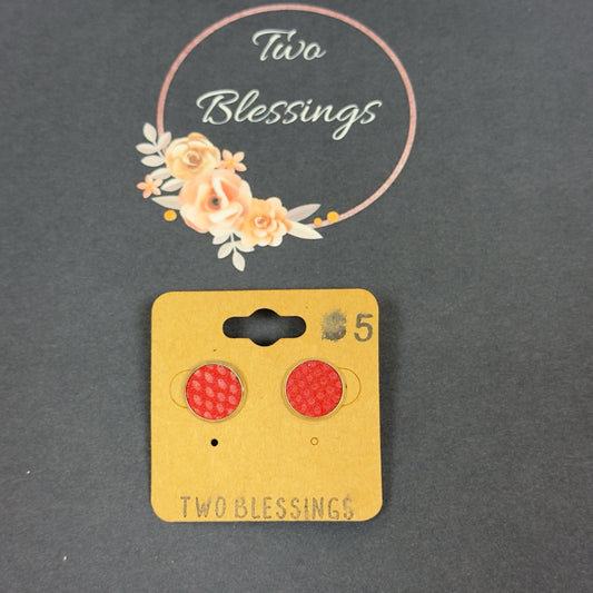 Two Blessings Earrings - Burgundy