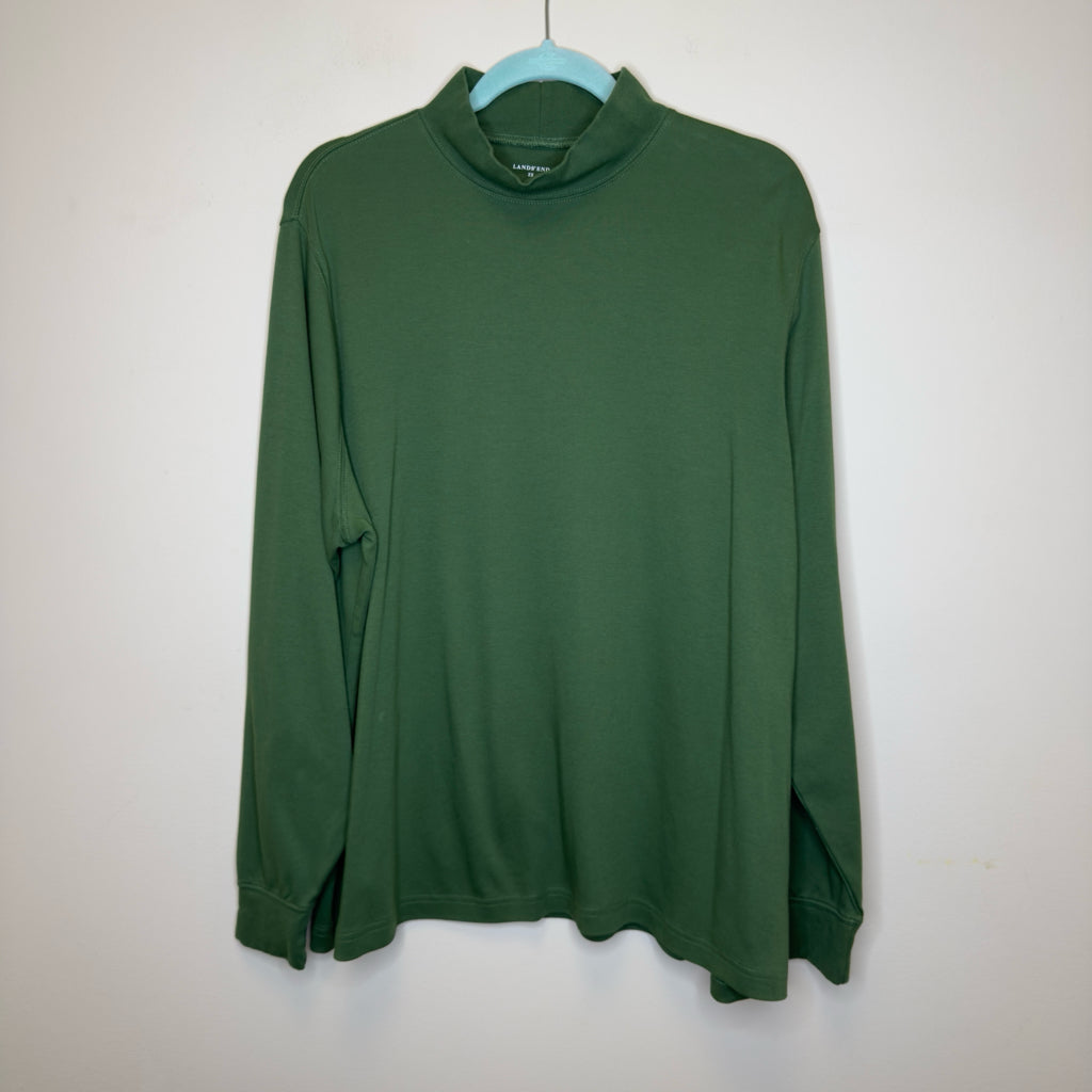 Lands End Mock Neck Tee - Size 2X