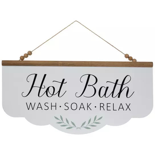 Hot Bath Wood Wall Decor