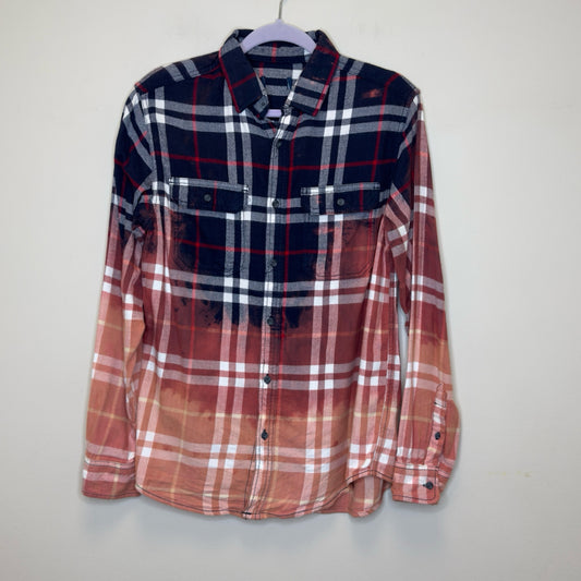 Hand Bleached Flannel Shirt - Size Small