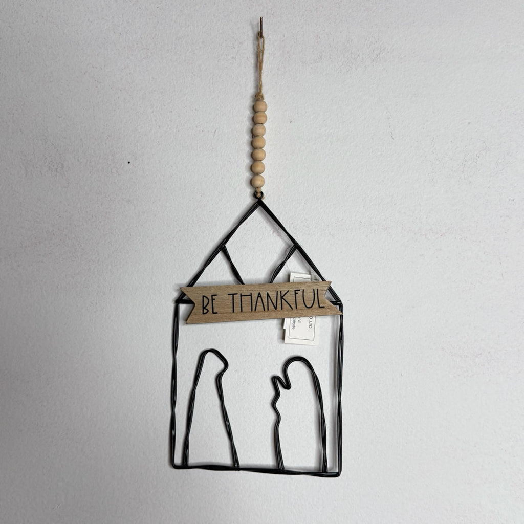 Be Thankful Hanging Sign
