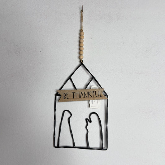 Be Thankful Hanging Sign