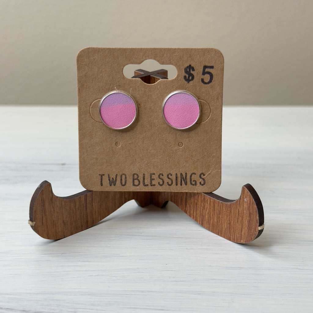 Two Blessings Earrings - Pink/Purple