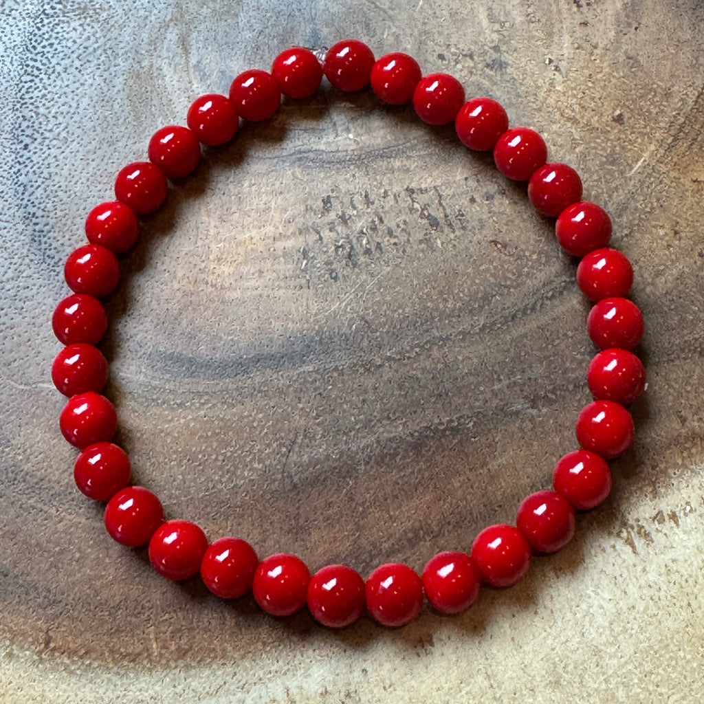 Inga Ann's Red Beaded Bracelet