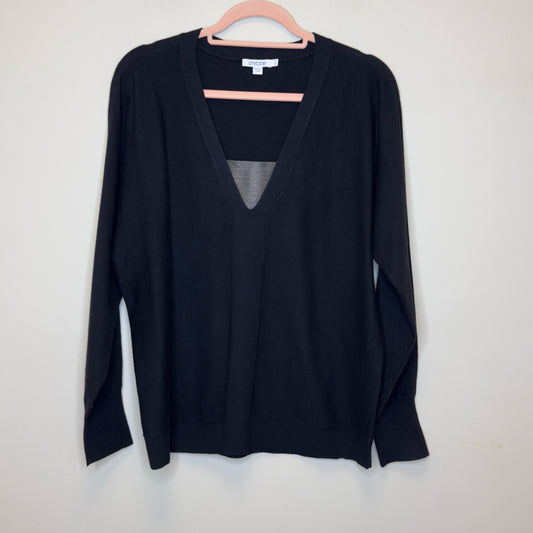 Chico's Caviar Bead V-Neck Sweater - Size Large