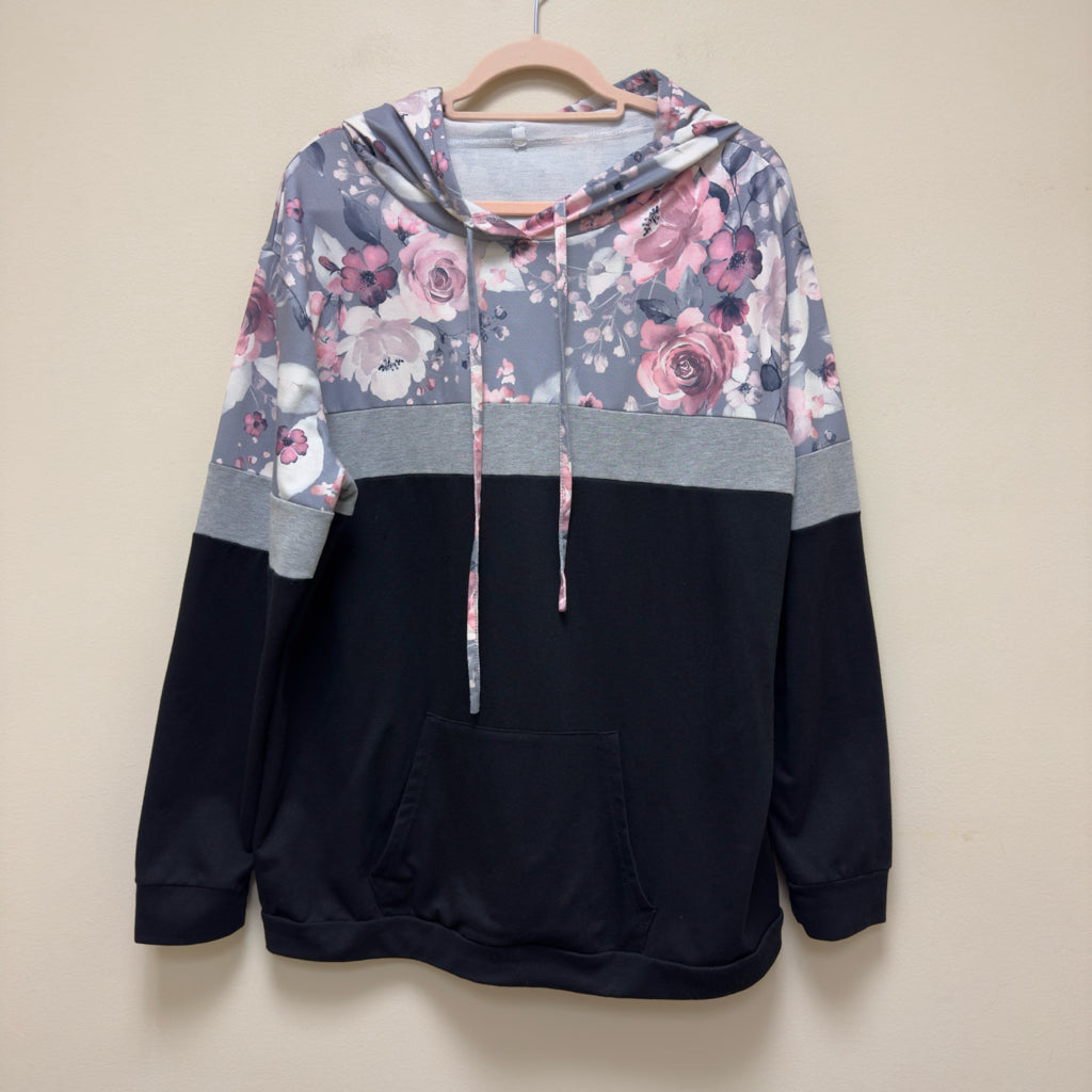 Color Block Hooded Top - Size 2X