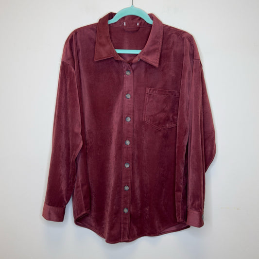 Maurices Super Soft Corduroy Button Front Shirt - Size 2X