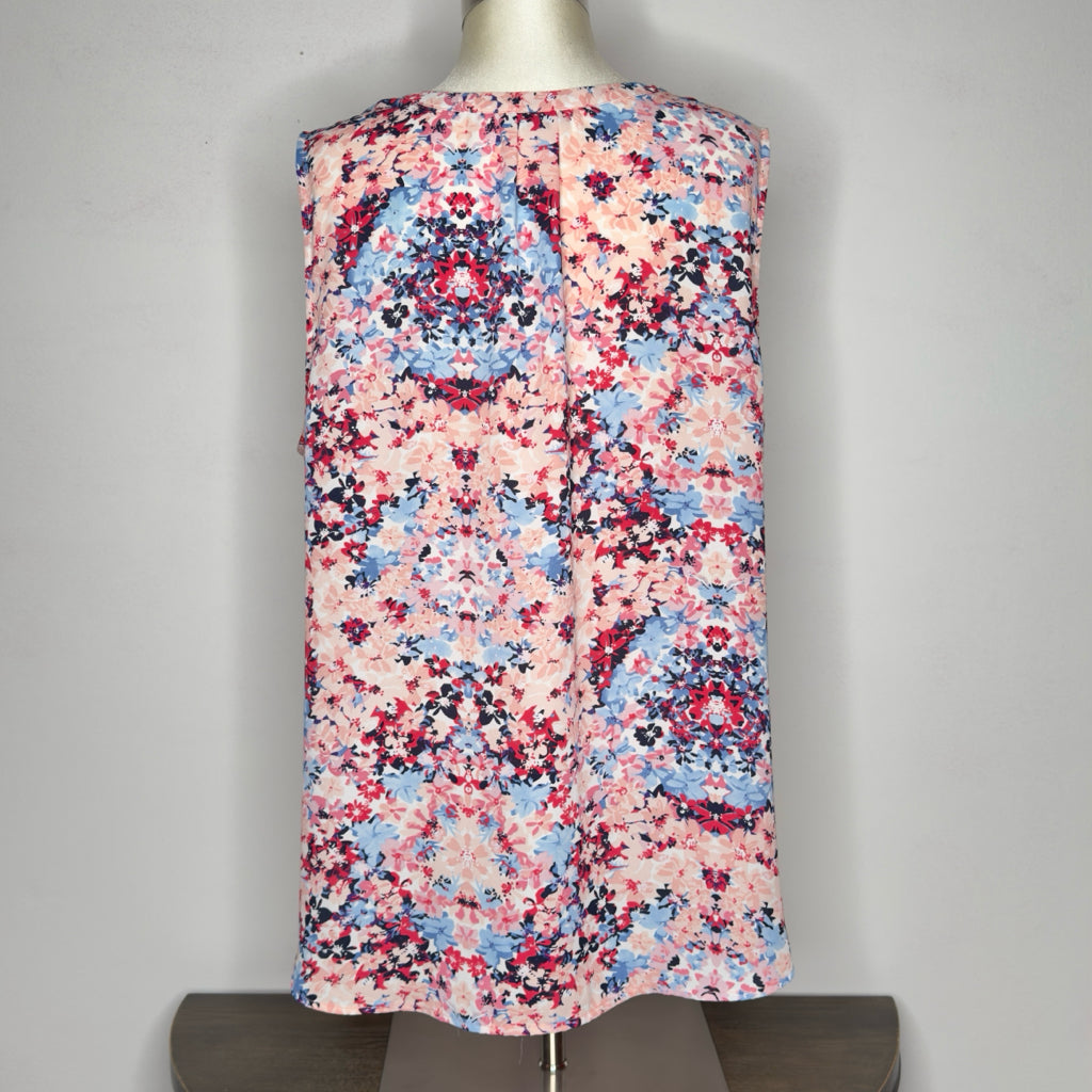 Fleur Bleve Floral Print Sleeveless Top - Size 1X