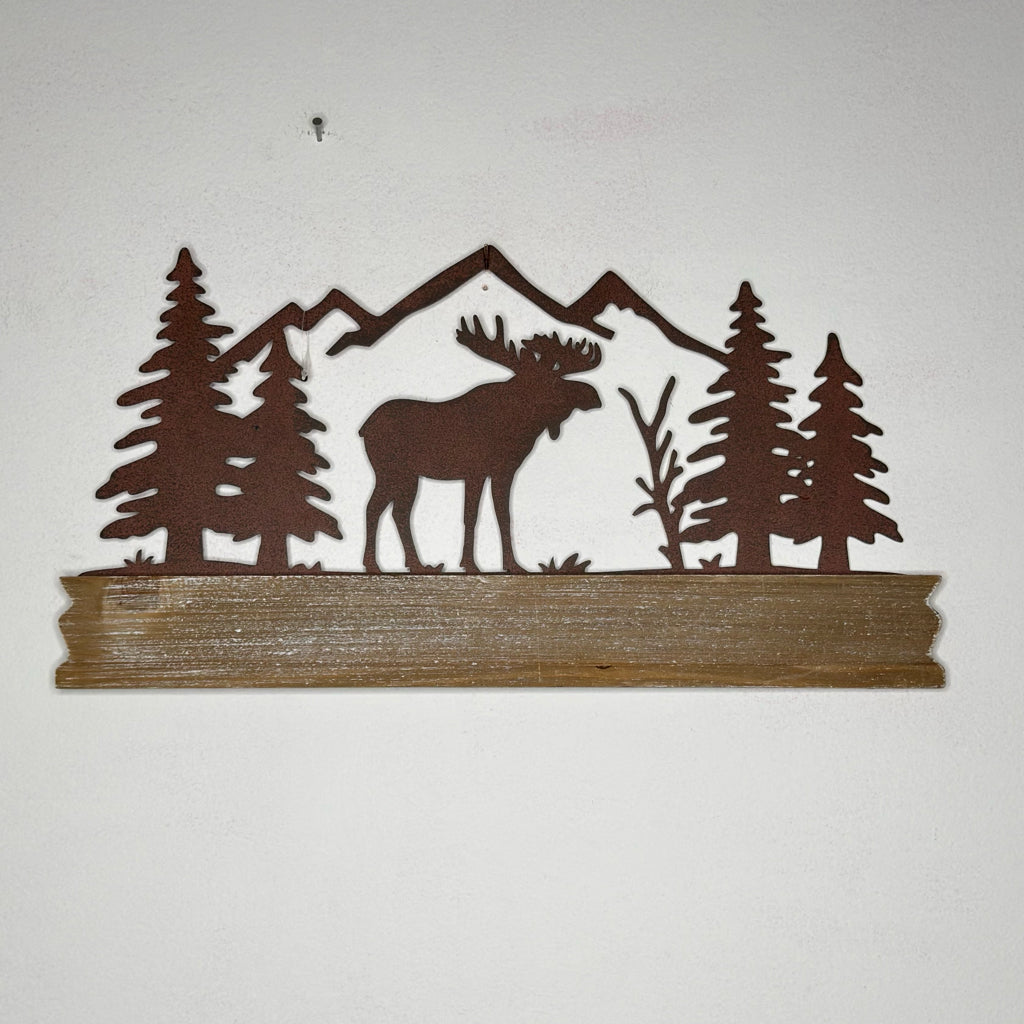 Moose In The Woods Sign