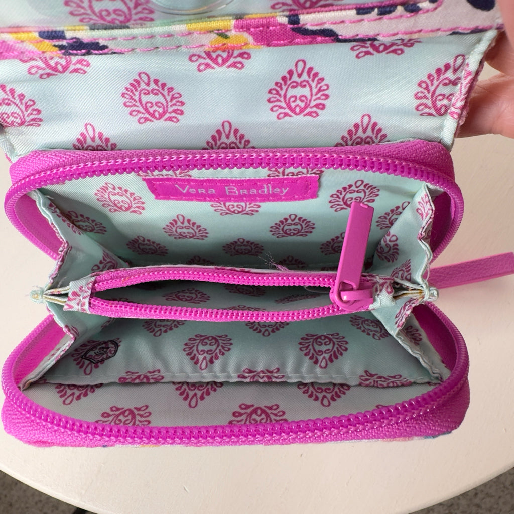 Vera Bradley Card Case Wallet - Wildflower Paisley
